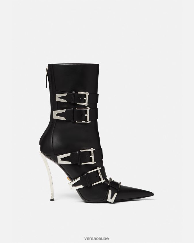 نحيف أحذية بإبزيم مدبب Versace أسود 0FVD2J390 حذاء