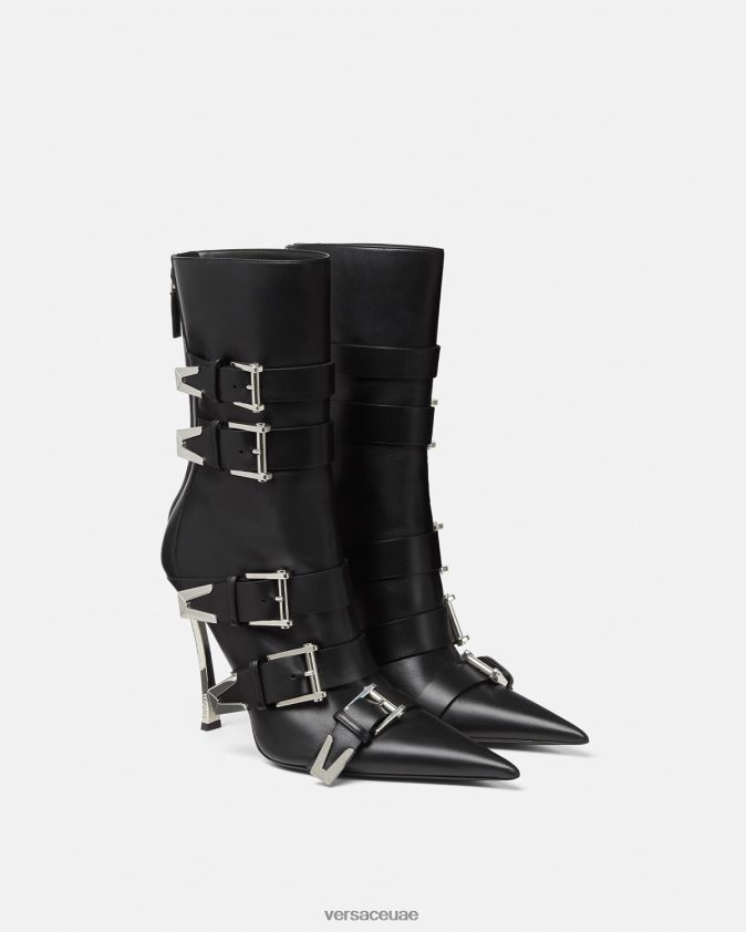 نحيف أحذية بإبزيم مدبب Versace أسود 0FVD2J390 حذاء