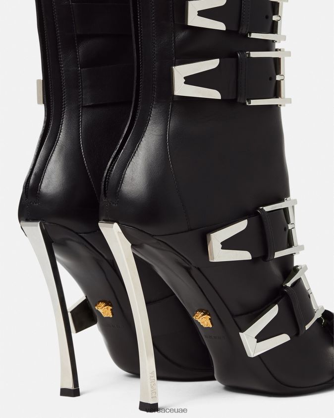 نحيف أحذية بإبزيم مدبب Versace أسود 0FVD2J390 حذاء