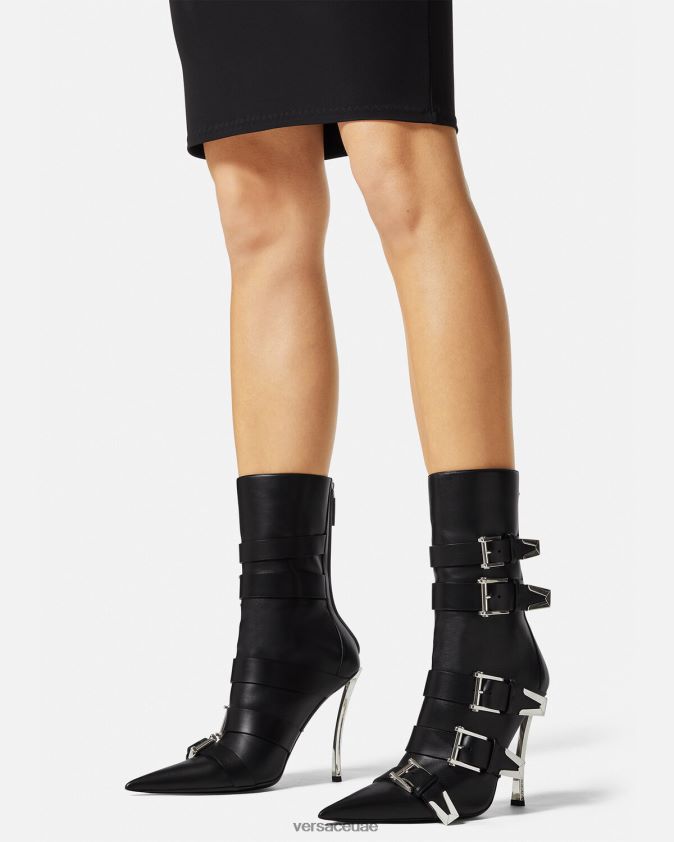 نحيف أحذية بإبزيم مدبب Versace أسود 0FVD2J390 حذاء