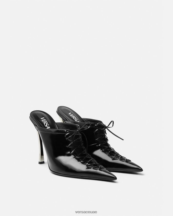 نحيف البغال دبوس نقطة Versace أسود 0FVD2J391 حذاء