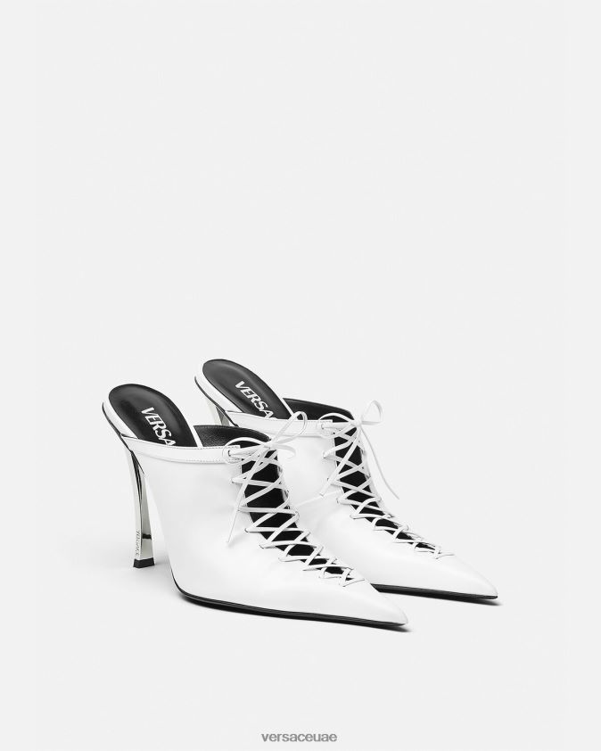 نحيف البغال دبوس نقطة Versace أبيض 0FVD2J392 حذاء