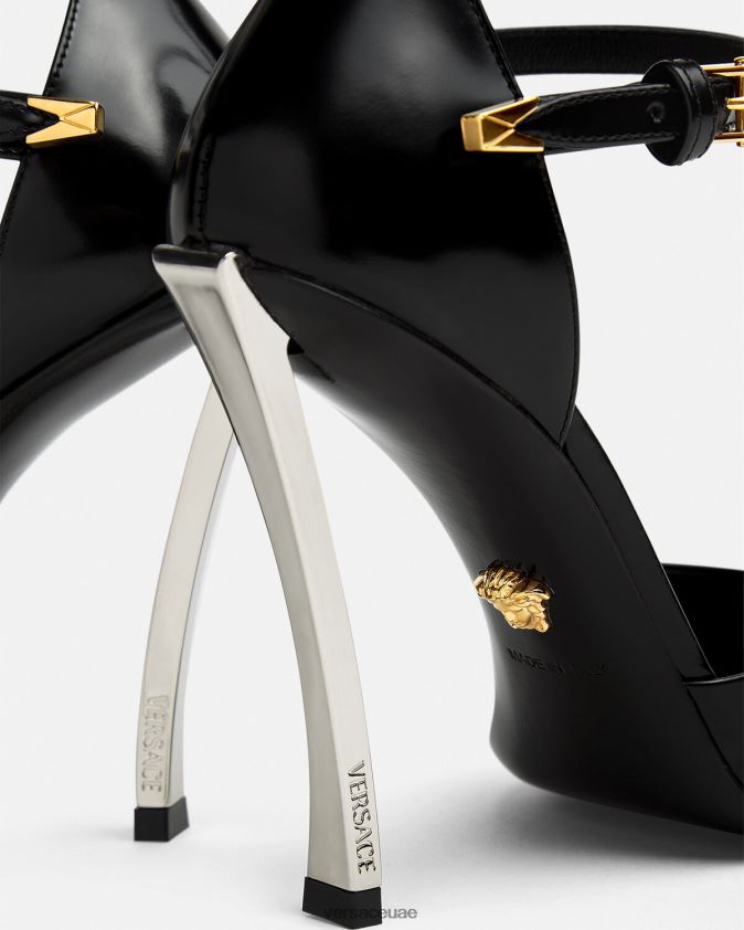 نحيف مضخات نقطة الدبوس Versace أسود 0FVD2J394 حذاء