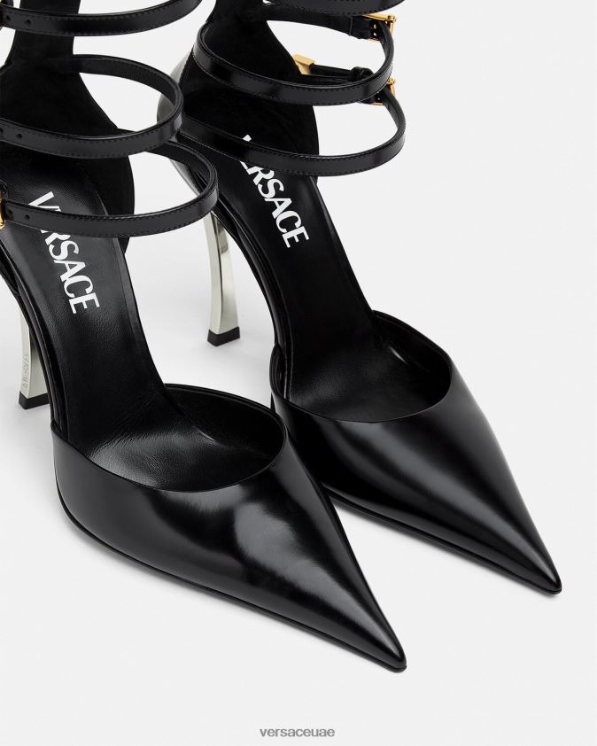 نحيف مضخات نقطة الدبوس Versace أسود 0FVD2J394 حذاء