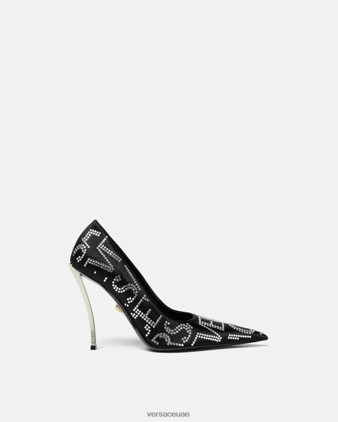 نحيف مضخات ذات نقاط دبوسية بالكامل Versace أسود 0FVD2J403 حذاء
