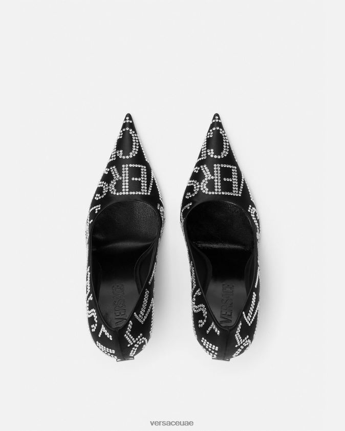 نحيف مضخات ذات نقاط دبوسية بالكامل Versace أسود 0FVD2J403 حذاء