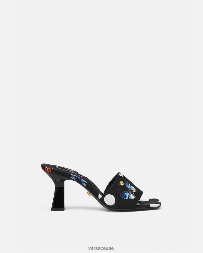 نحيف البغال قماش الفراشات Versace مطبعة 0FVD2J432 حذاء