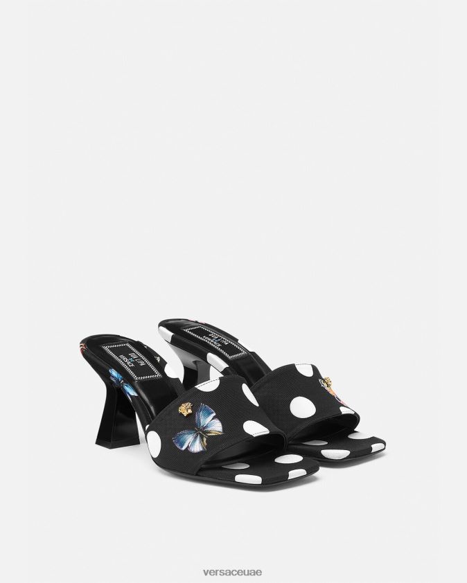 نحيف البغال قماش الفراشات Versace مطبعة 0FVD2J432 حذاء