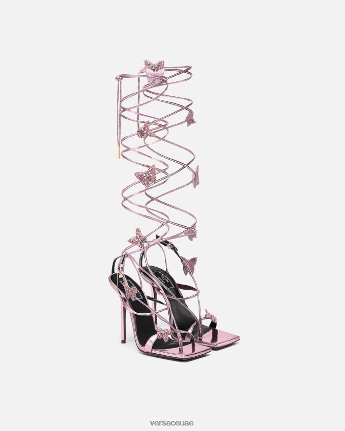 نحيف الفراشات الكريستال الصنادل المعدنية Versace لون القرنفل 0FVD2J434 حذاء