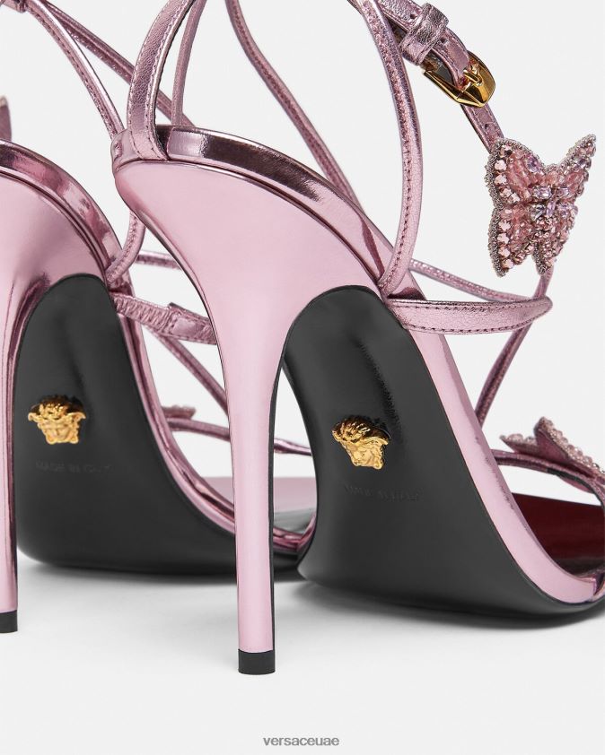 نحيف الفراشات الكريستال الصنادل المعدنية Versace لون القرنفل 0FVD2J434 حذاء