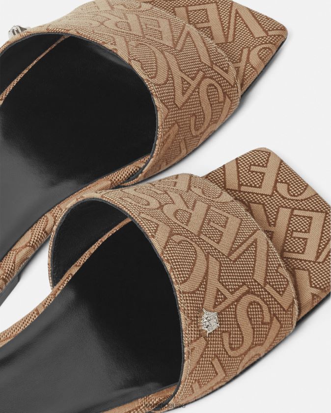 نحيف كل الصنادل المسطحة Versace بني 0FVD2J451 حذاء