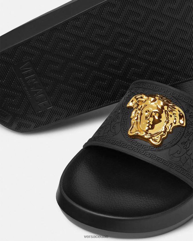 نحيف شرائح القصر Versace أسود 0FVD2J457 حذاء