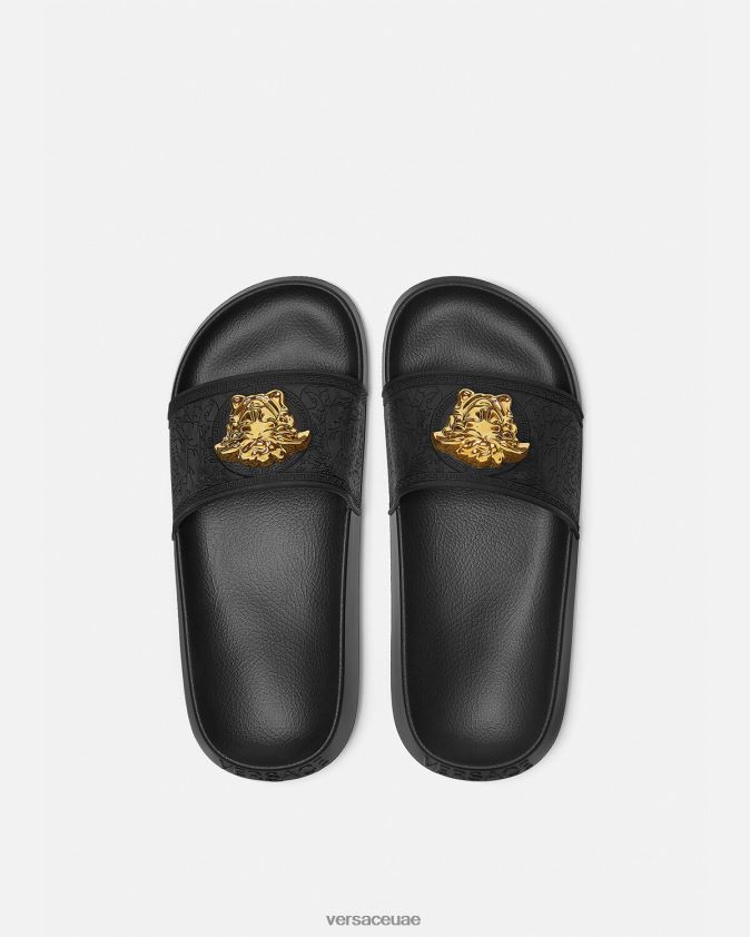 نحيف شرائح القصر Versace أسود 0FVD2J457 حذاء