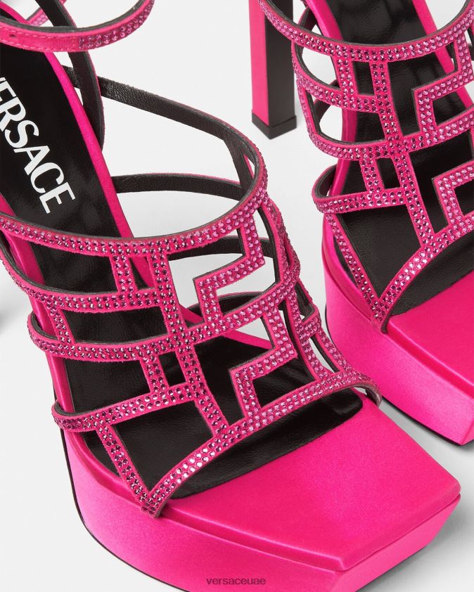 نحيف الصنادل الكريستال المتاهة اليونانية Versace لون القرنفل 0FVD2J468 حذاء