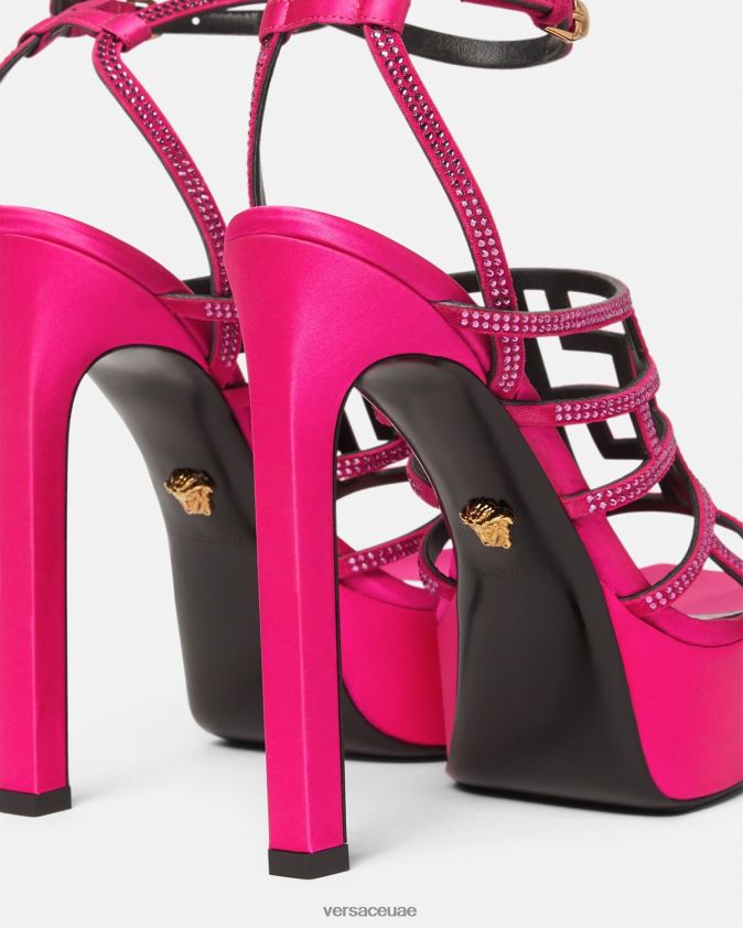 نحيف الصنادل الكريستال المتاهة اليونانية Versace لون القرنفل 0FVD2J468 حذاء