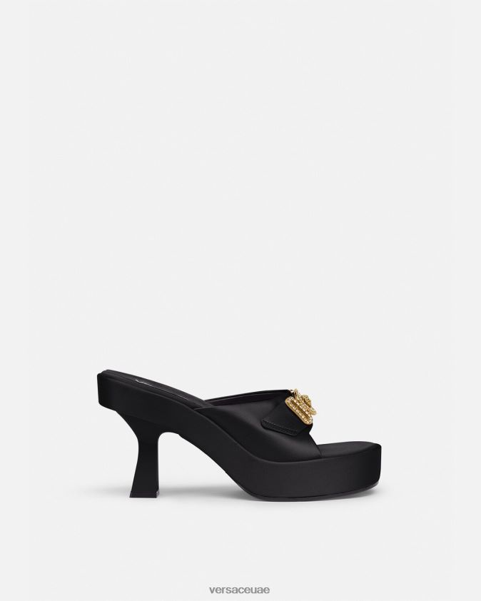 نحيف ميدوسا بيجي البغال الكريستال Versace أسود 0FVD2J469 حذاء
