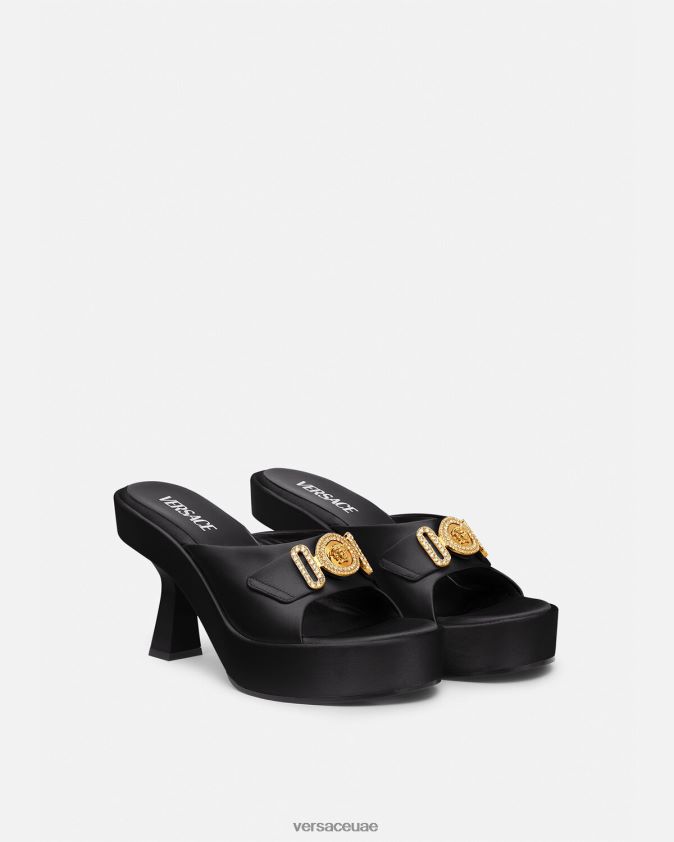 نحيف ميدوسا بيجي البغال الكريستال Versace أسود 0FVD2J469 حذاء