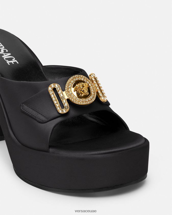 نحيف ميدوسا بيجي البغال الكريستال Versace أسود 0FVD2J469 حذاء
