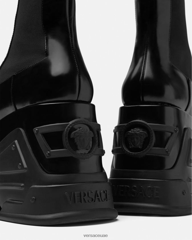 نحيف حذاء ميدوسا النشيد منصة Versace أسود 0FVD2J474 حذاء
