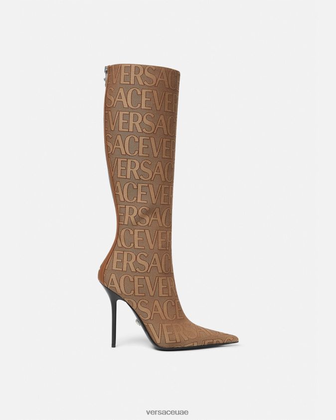 نحيف أحذية عالية في الركبة Versace بني 0FVD2J475 حذاء