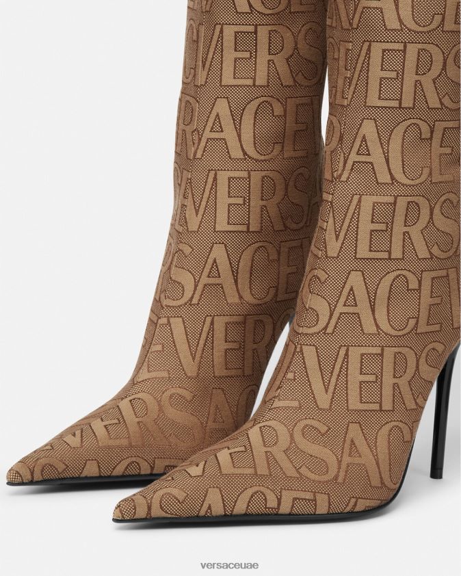 نحيف أحذية عالية في الركبة Versace بني 0FVD2J475 حذاء