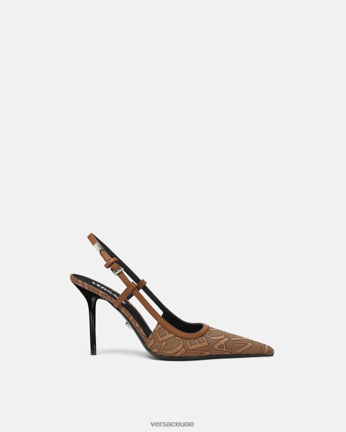 نحيف مضخات خلفية حبال في كل مكان Versace بني 0FVD2J481 حذاء