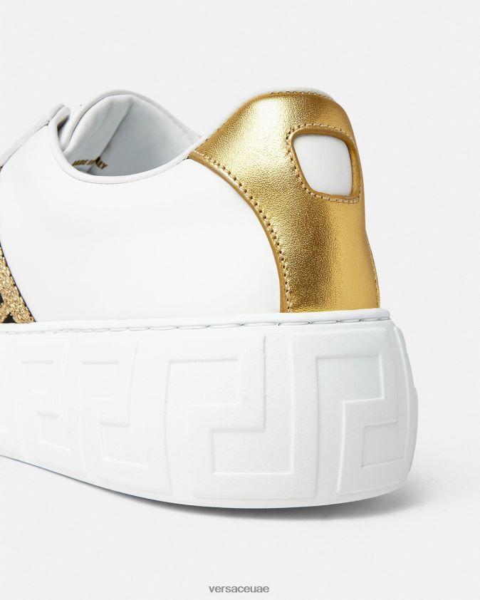 نحيف أحذية رياضية اليونان Versace ذهب ابيض 0FVD2J501 حذاء