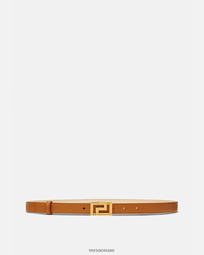 نحيف حزام جلد آلهة اليونان Versace الكراميل 0FVD2J514 مُكَمِّلات