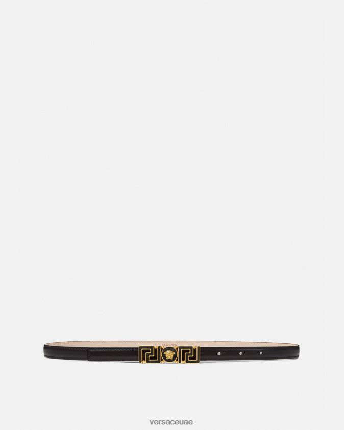 نحيف آلهة اليونان حزام جلد رقيق Versace أسود 0FVD2J517 مُكَمِّلات