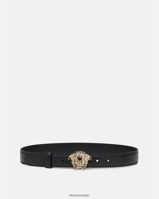 نحيف حزام جلد لا ميدوسا Versace أسود 0FVD2J525 مُكَمِّلات