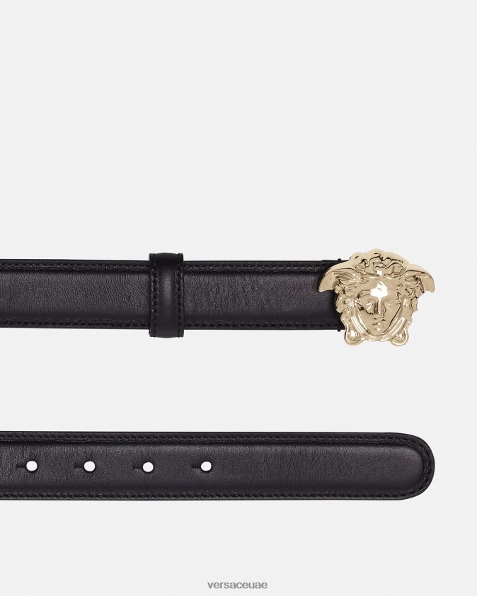 نحيف حزام جلد لا ميدوسا Versace أسود 0FVD2J525 مُكَمِّلات