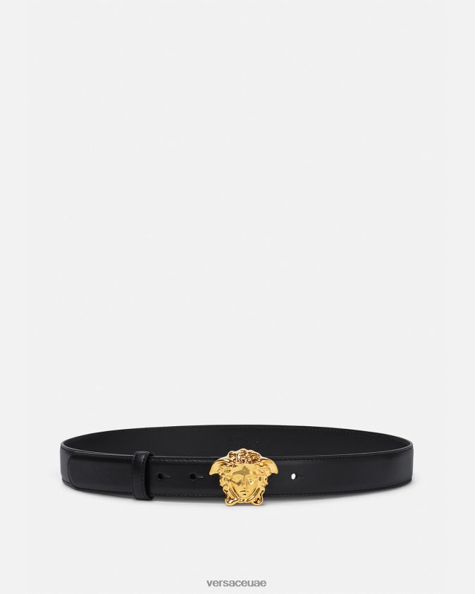نحيف حزام جلد لا ميدوسا Versace أسود 0FVD2J528 مُكَمِّلات