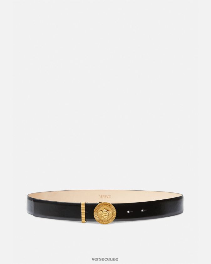 نحيف ميدوسا بيجي حزام من الجلد Versace أسود 0FVD2J531 مُكَمِّلات