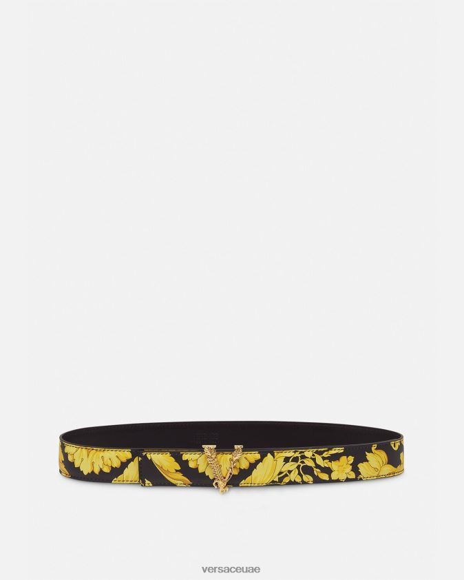 نحيف حزام جلد فيرتوس باروكو Versace مطبعة 0FVD2J554 مُكَمِّلات