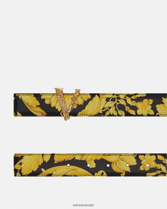 نحيف حزام جلد فيرتوس باروكو Versace مطبعة 0FVD2J554 مُكَمِّلات
