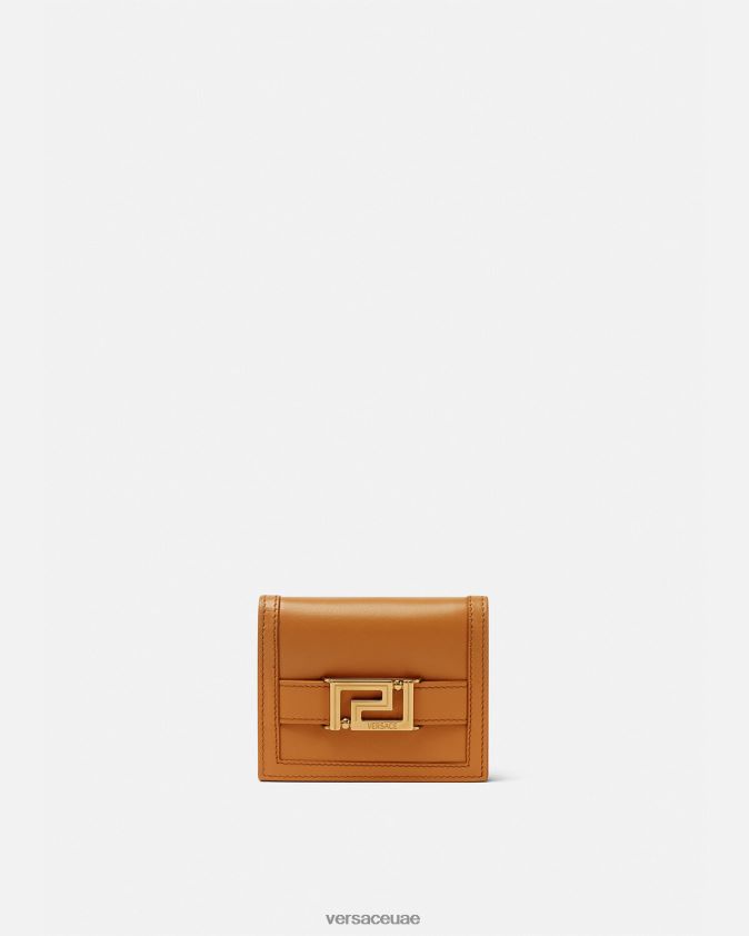 نحيف محفظة الآلهة اليونانية ثنائية الطي Versace الكراميل 0FVD2J555 مُكَمِّلات