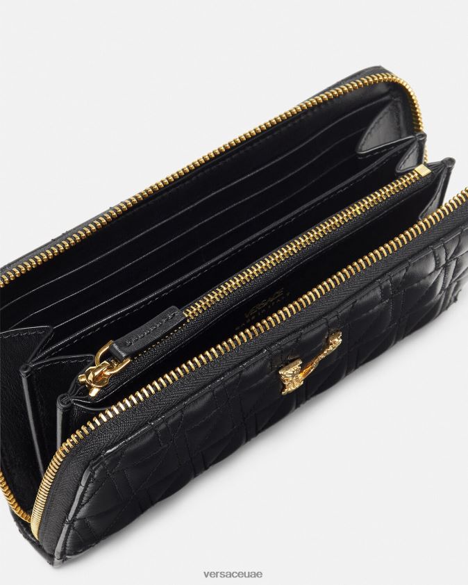 نحيف محفظة فيرتوس القارية Versace أسود 0FVD2J576 مُكَمِّلات