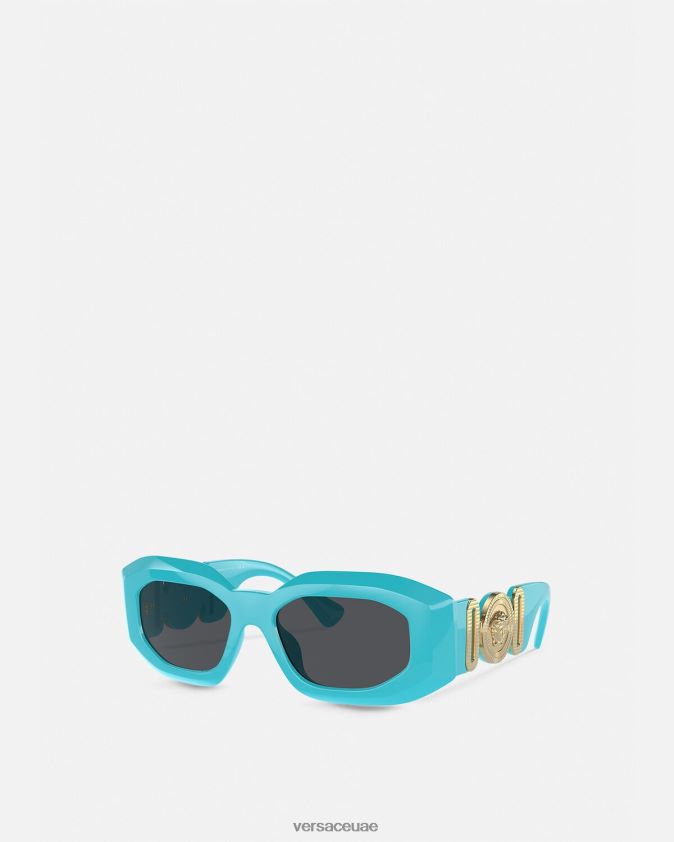 نحيف النظارات الشمسية ماكسي ميدوسا بيجي Versace أزرق 0FVD2J594 مُكَمِّلات