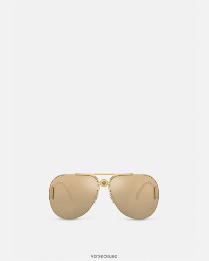 نحيف النظارات الشمسية ميدوسا بيجي الطيار Versace ذهب 0FVD2J595 مُكَمِّلات