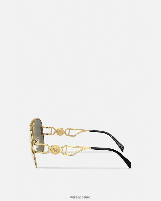 نحيف النظارات الشمسية ميدوسا بيجي الطيار Versace ذهب 0FVD2J595 مُكَمِّلات