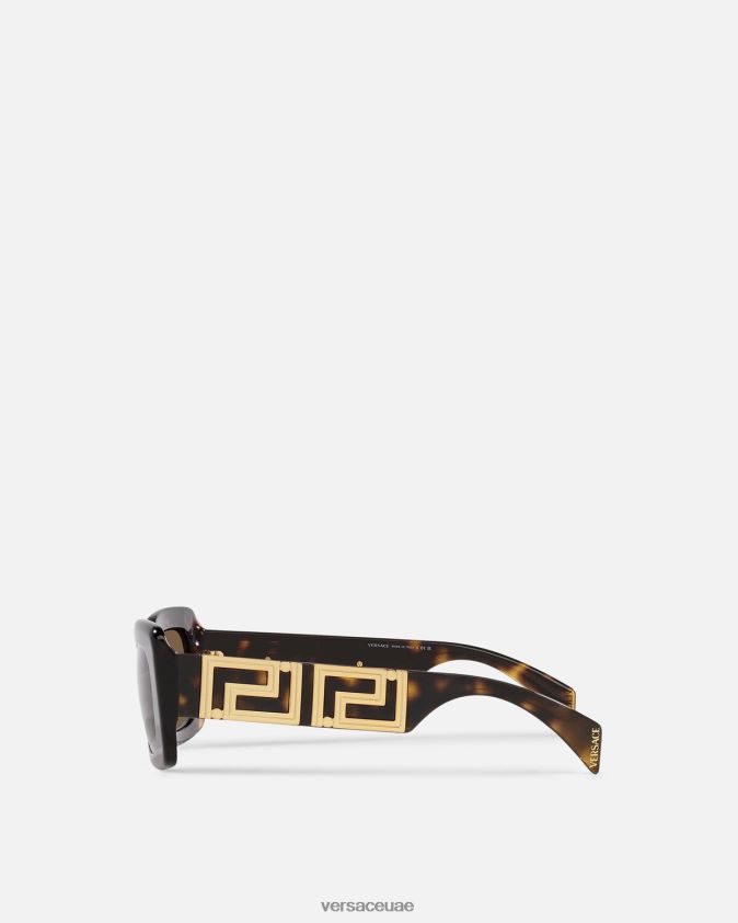 نحيف النظارات الشمسية اليونانية التي لا نهاية لها Versace هافانا 0FVD2J600 مُكَمِّلات