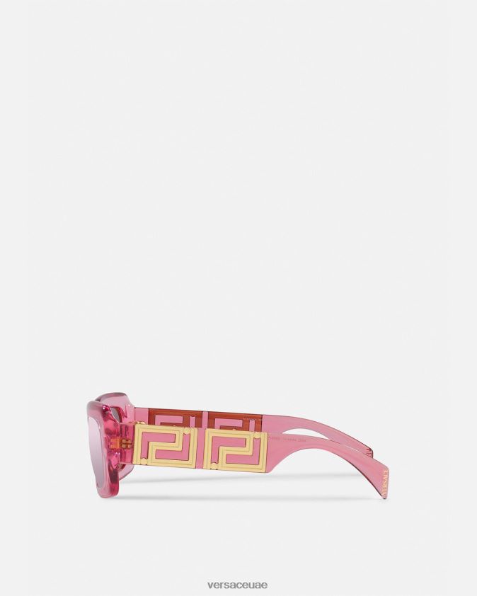 نحيف النظارات الشمسية اليونانية التي لا نهاية لها Versace لون القرنفل 0FVD2J601 مُكَمِّلات