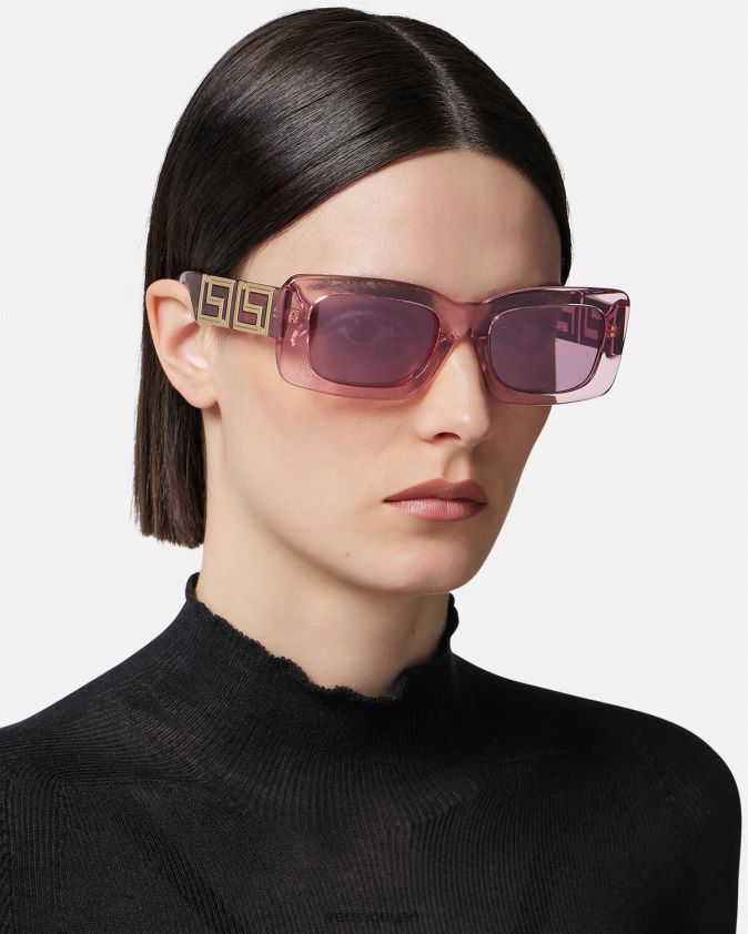 نحيف النظارات الشمسية اليونانية التي لا نهاية لها Versace لون القرنفل 0FVD2J601 مُكَمِّلات