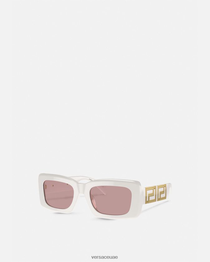 نحيف النظارات الشمسية اليونانية التي لا نهاية لها Versace أبيض 0FVD2J602 مُكَمِّلات