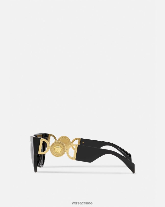نحيف النظارات الشمسية ميدوسا المجنحة Versace أسود 0FVD2J603 مُكَمِّلات