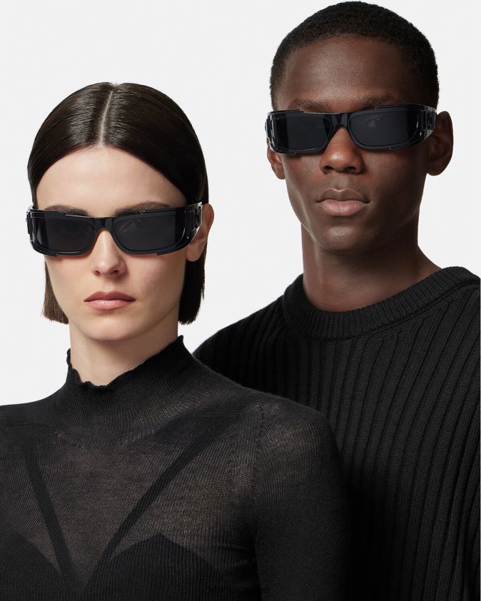 نحيف ميدوسا بيجي شيلد النظارات الشمسية Versace أسود 0FVD2J611 مُكَمِّلات