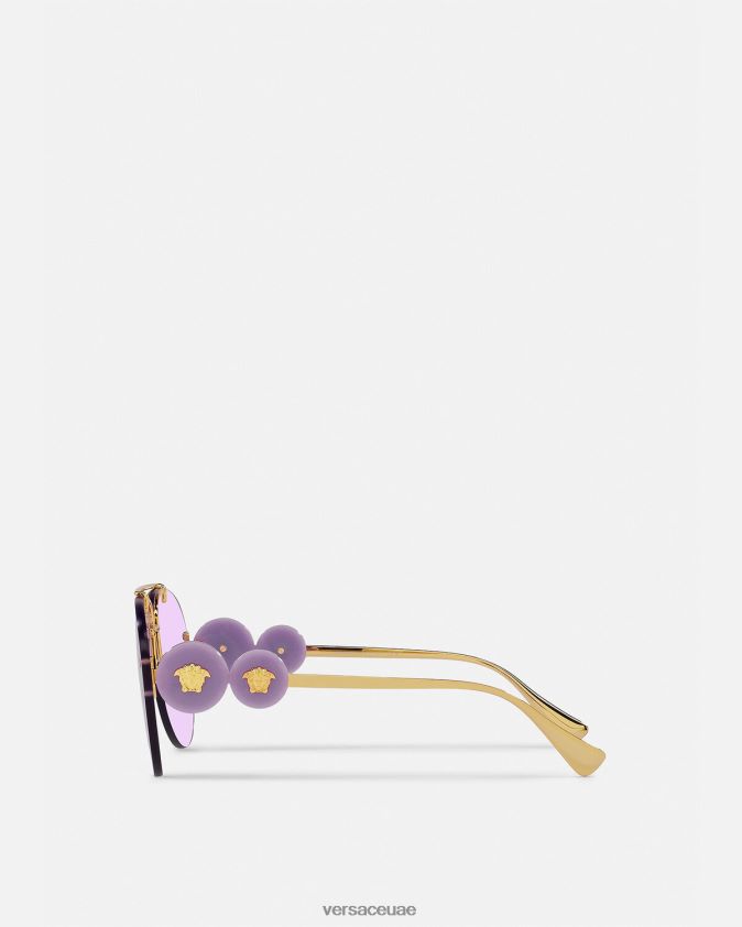 نحيف نظارة شمسية ميدوسا أفياتور مزدوجة Versace أرجواني 0FVD2J624 مُكَمِّلات