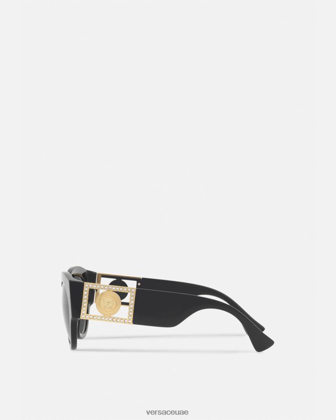 نحيف نظارات شمسية كريستال ميدوسا مشرقة Versace أسود 0FVD2J627 مُكَمِّلات