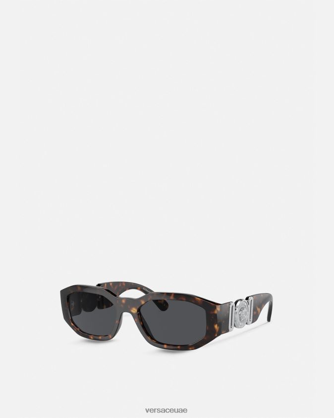 نحيف النظارات الشمسية ميدوسا بيجي Versace هافانا 0FVD2J630 مُكَمِّلات