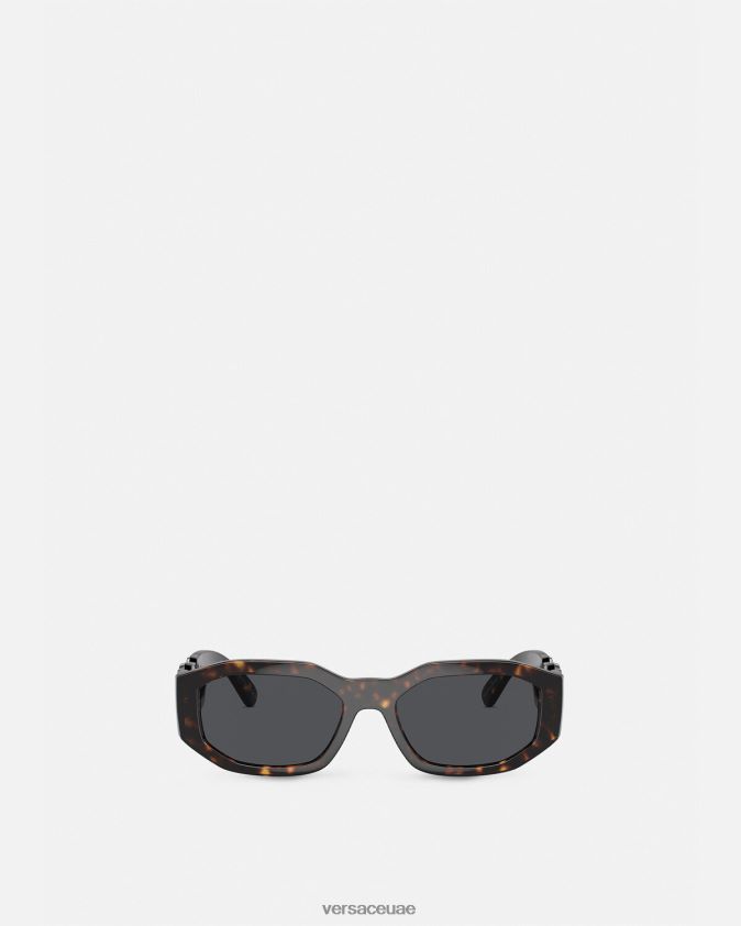 نحيف النظارات الشمسية ميدوسا بيجي Versace هافانا 0FVD2J630 مُكَمِّلات